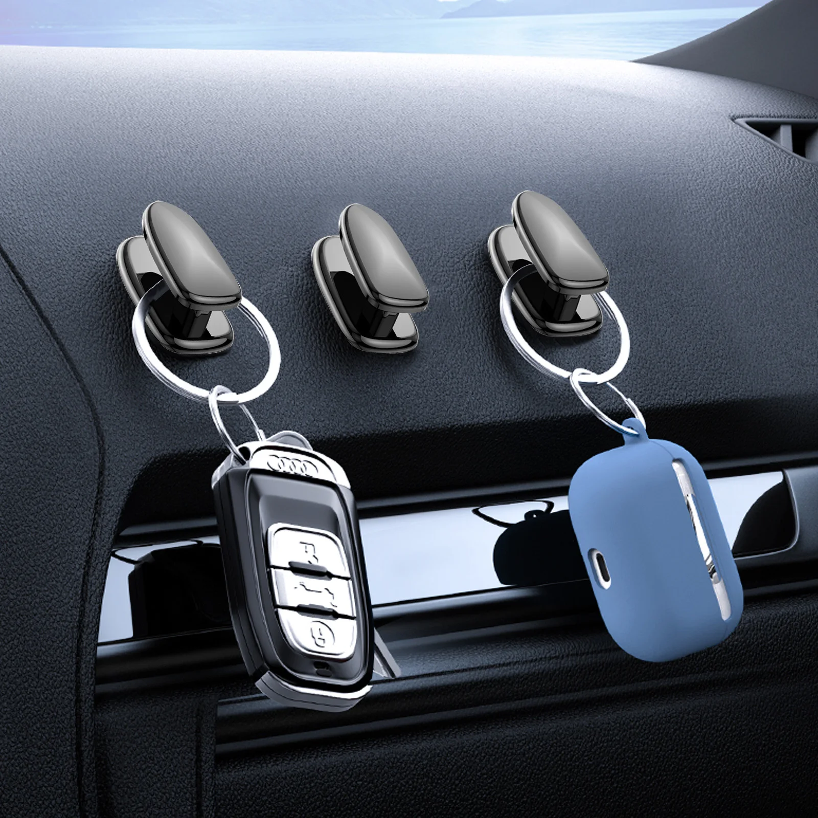 

Car Hooks Organizer Storage Hanger 2Pcs/Lot for USB Cable Headphone Key Storage Car Accessory Car Adhesive Hook Hanger