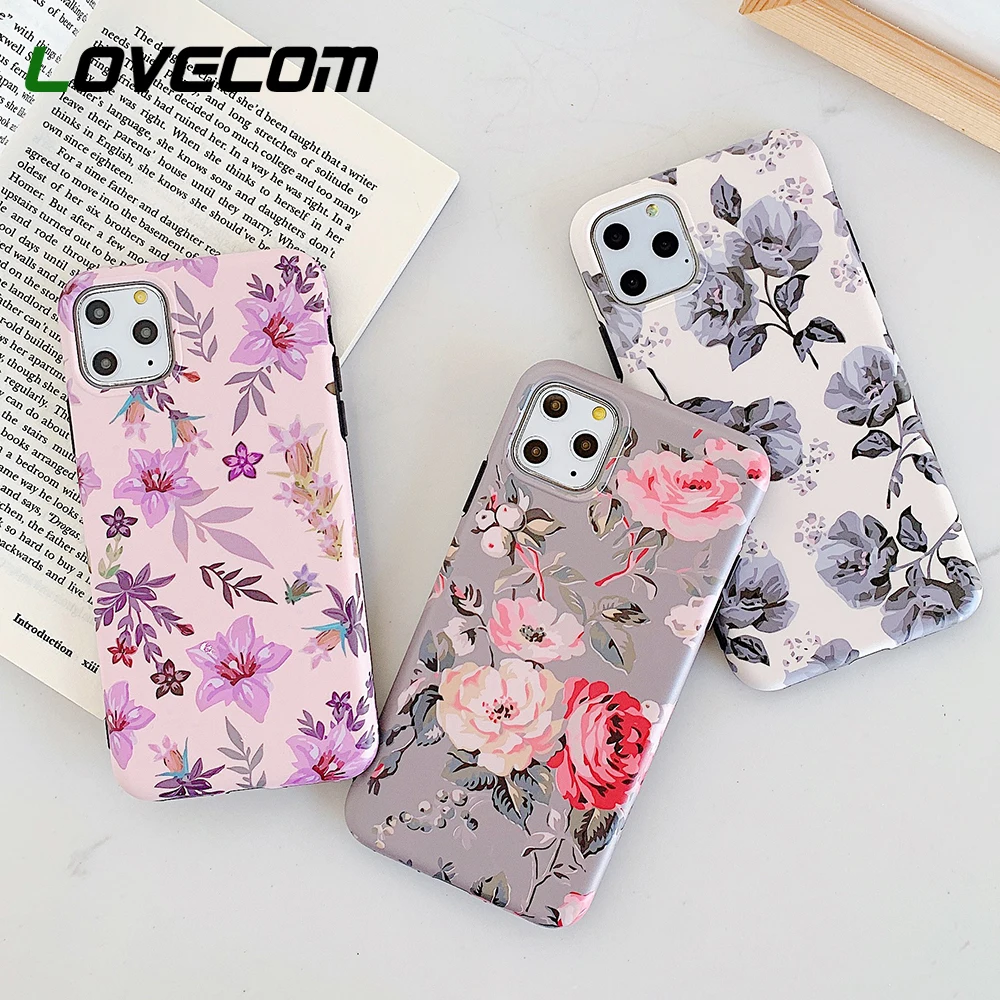 LOVECOM популярный винтажный цветочный чехол для телефона для iPhone 11 Pro Max XS Max XR 6 6S 7 8 Plus X мягкий IMD цветочный чехол для телефона Лучший подарок