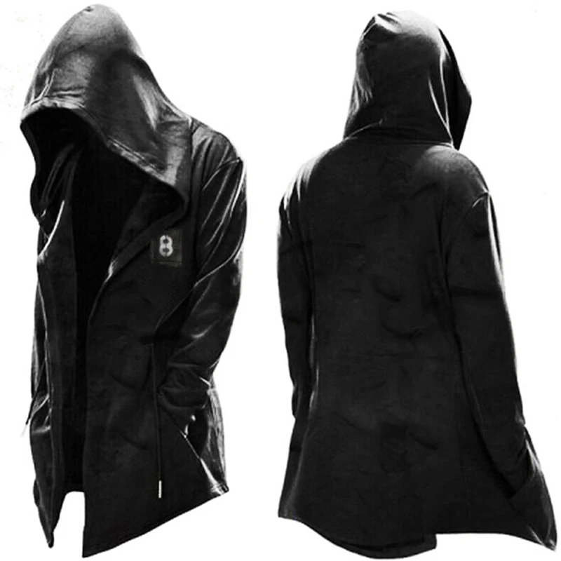 

Мужская винтажная толстовка с капюшоном, темно-синий свитшот с принтом, Повседневный свитер на завязках, брендовая куртка для осени, 2021