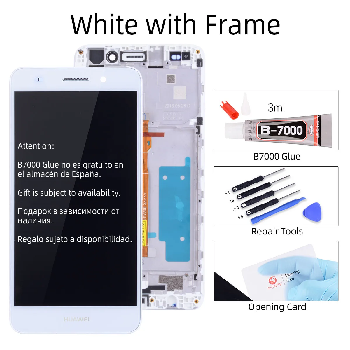 5,5 ''Дисплей для HUAWEI Y6 II ЖК-дисплей Дисплей Сенсорный экран дигитайзер с рамкой Y6II Холли 3 CAM-L23 CAM-L03 CAM-L21 CAM-AL00 - Цвет: White with Frame