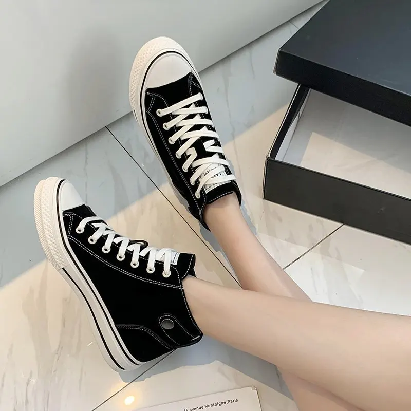 

High-top canvas shoes 2020 Spring and autumn new fashion leisure sports shoes versatile women's shoes X597