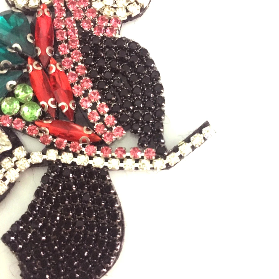 1 шт. милый маленький Сова Птица нашивки со стразами и бисером ручной работы