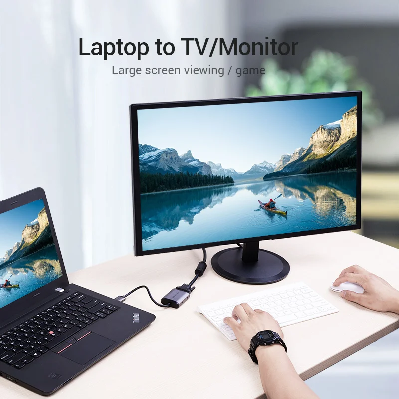 Vention HDMI к VGA конвертер usb хаб HD 4K интерфейс для монитора проектора ТВ несколько