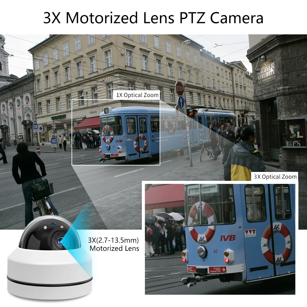 IP камера POE 3 кратное увеличение 2 5 дюйма МП 2592*1944P|Камеры видеонаблюдения| |