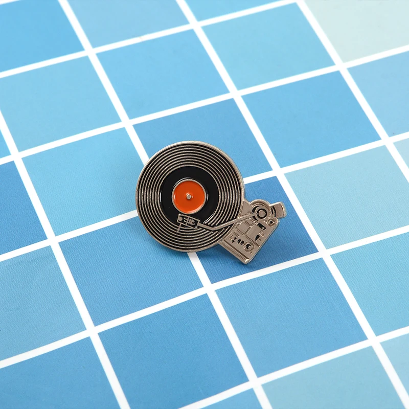 Любителей музыки эмали штырь Good vibes Лента DJ Виниловый проигрыватель значок