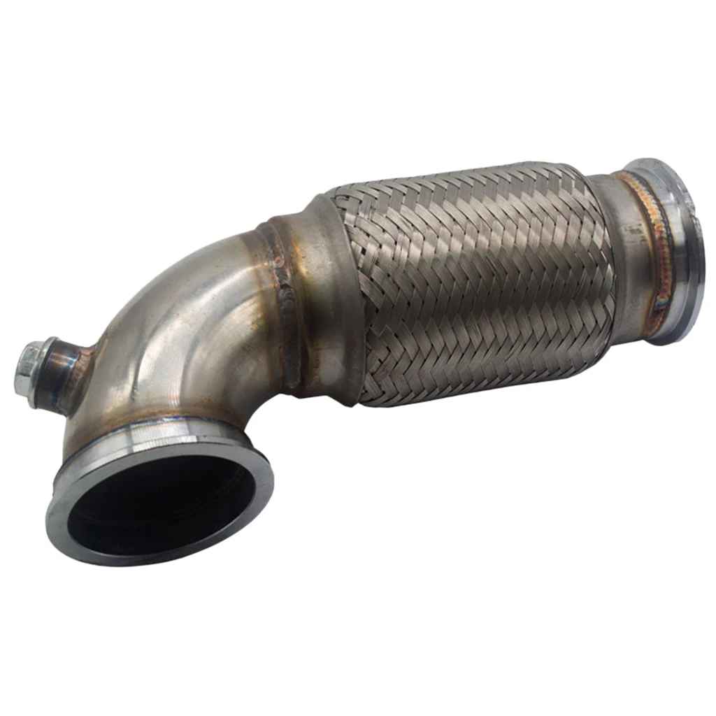 Downpipe 2 5 &quot'V-Band низкопрофильный 90Deg с гибкой гофрированная трубка из