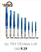 1 шт. HSS M2/M2.5/M3/M3.5/M4/M5/M6/M8 винтовой кран титановое покрытие сверло метрический ручной кран Прямой Флейта Резьба Кран