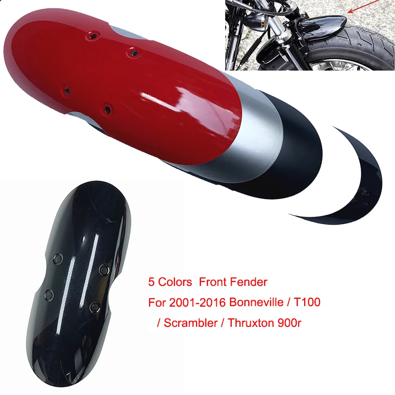 

5 Colors Cafe Racer Motorcycle Short Front Fender Mask Motorbike Splash Mudguard Fairing Chopper fit for Scrambler 01-16