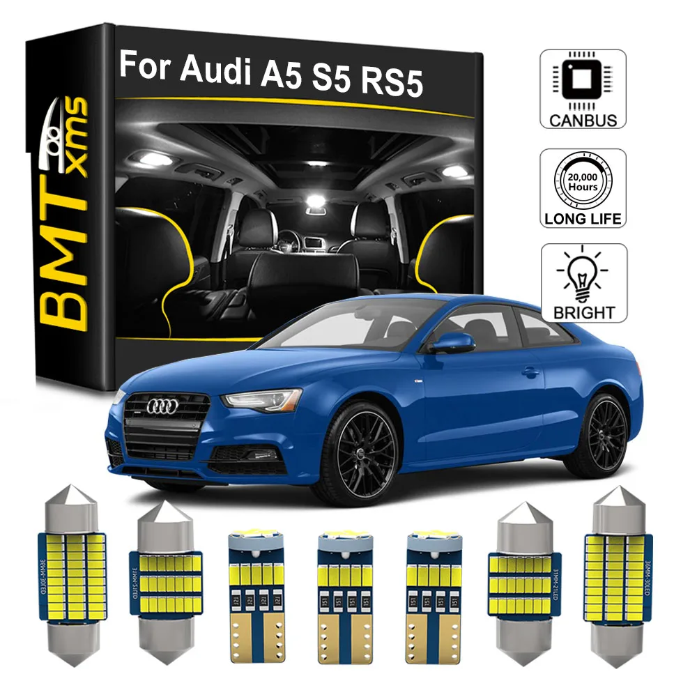 

BMTxms 16Pcs LED Car Interior Light Kit Canbus For Audi A5 S5 RS5 B8 8T 8TA 8T3 Sportback Coupe 2007-2017 No Error Accessories