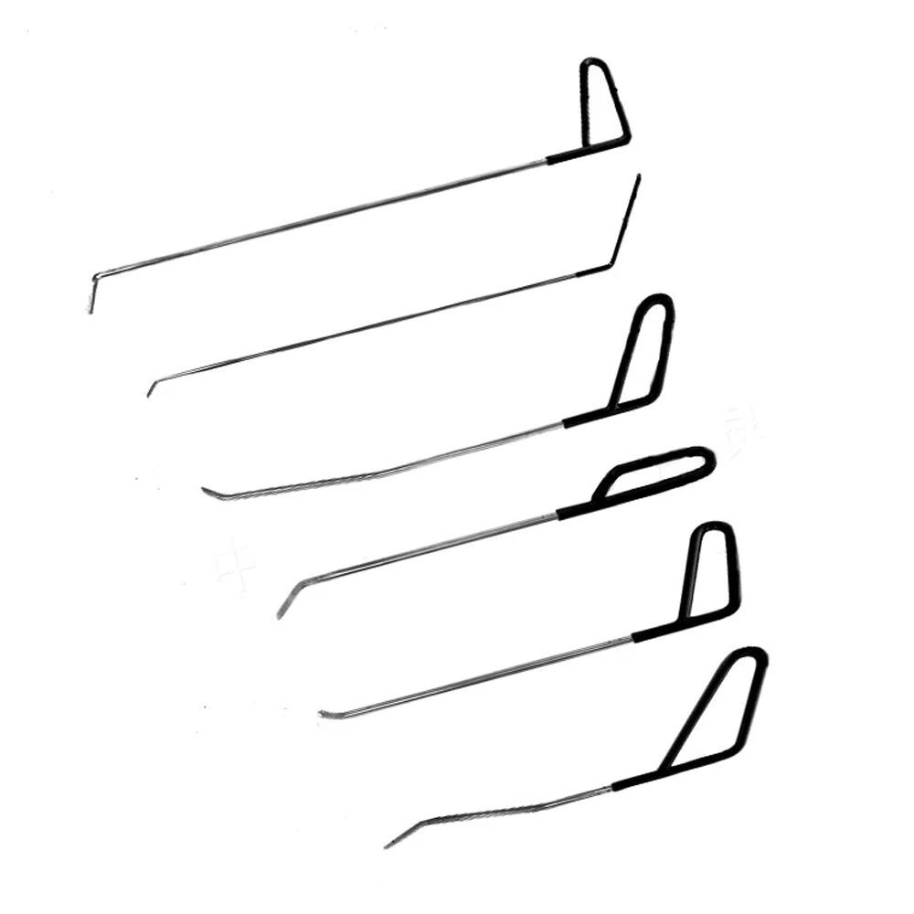 comprar 6 Pçs Ganchos Varas Corpo Paintless Dent Remoção Do Carro Kit De Reparação Ferramentas De Automóveis Porta Dent Ding Haste Remoção Granizo Kits