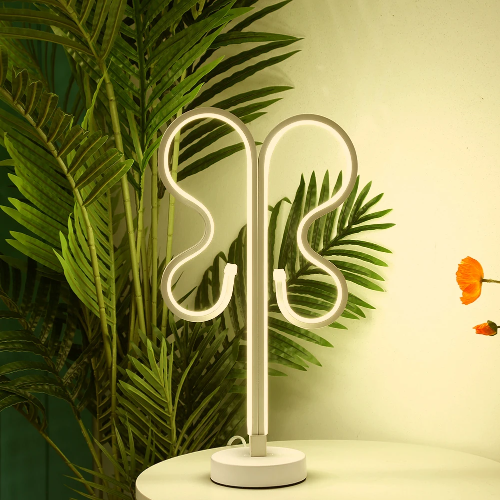

2021 New LED Curved Strip Design Modern Minimalist Lamp Living Room Spiral Table Light for Repair Table Lamp Tool