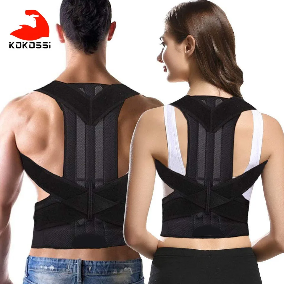 Корректор осанки KoKossi регулируемая поддержка плеч и спины Улучшение поясницы при