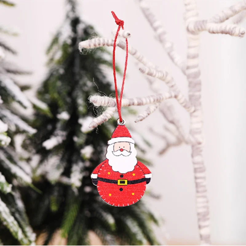 Santa Claus Украшения для рождественской елки, украшения с оленем, Санта Клаусом, креативная подвесная гирлянда, Подвески, Рождественский Декор для украшения дома, Q - Цвет: Santa Claus