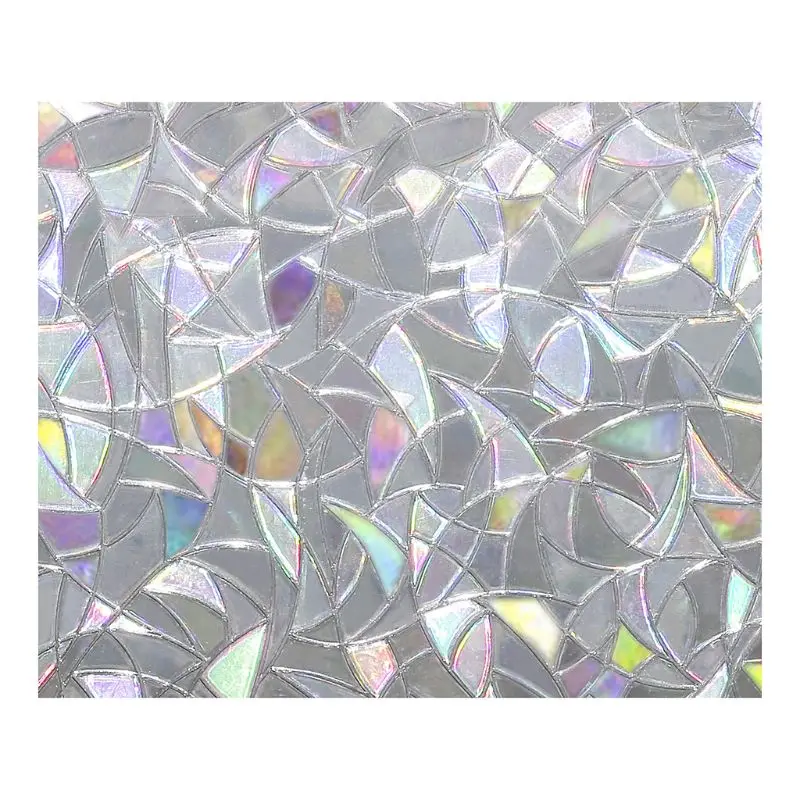 

3D Static Decorative Privacy Window Glass Film Sticker Stained Anti UV Self-adhesive Rainbow Stickers Home Decor