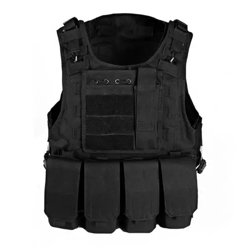Черный Открытый Кемпинг Охота тактика армейский Molle камуфляж мульти-карман Броня жилет одежда Открытый Кемпинг Охота жилет одежда - Цвет: Черный