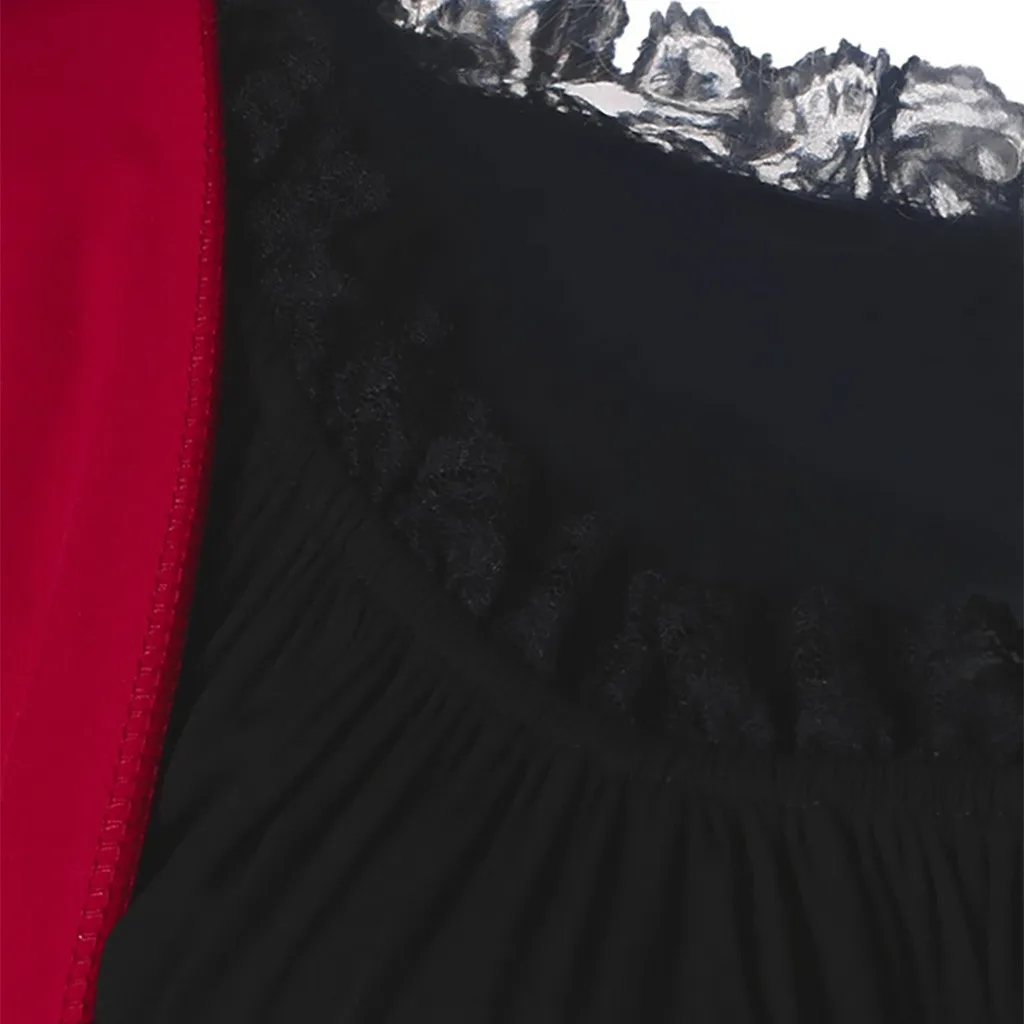 Women Plus Size Pleated Dress Gothic Punk Two-piece Butterfly FlareSleeve Female Lace Vintage Evening Party Mid-Calf | Женская одежда