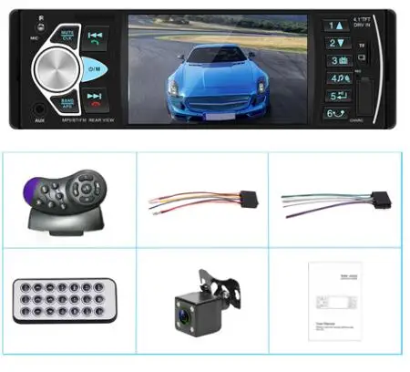 Авторадио 4022D 4," 1 Din автомагнитола аудио стерео USB AUX FM Аудио плеер радио станция с пультом дистанционного управления автомобиля аудио - Цвет: One kit