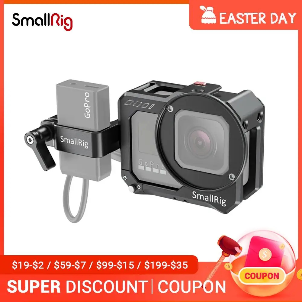 Клетка vlog SmallRig и держатель адаптера для микрофона GoPro HERO 8 черная клетка камеры с