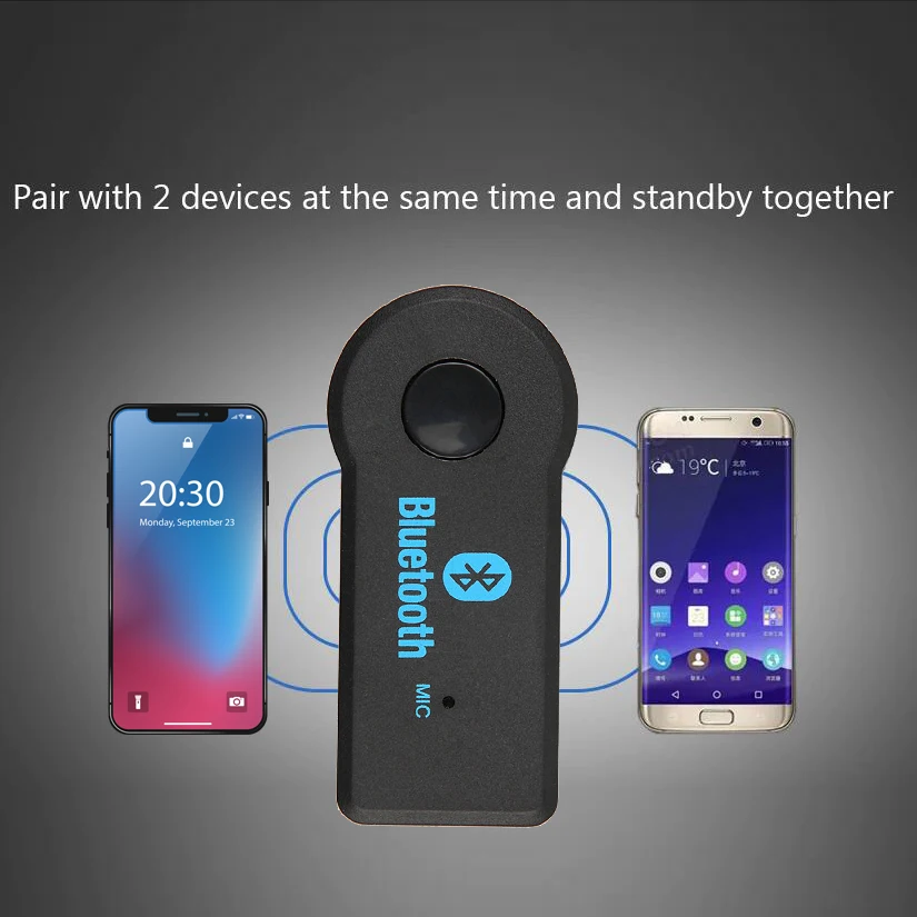 Комплект беспроводной связи Bluetooth для автомобиля Handsfree Mini 3 5 мм разъем AUX стерео