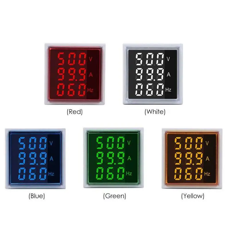 

Multi Functional LED Voltmeter Power Voltage Current Frequency Tester Meter Detector Display Volt Ammeter