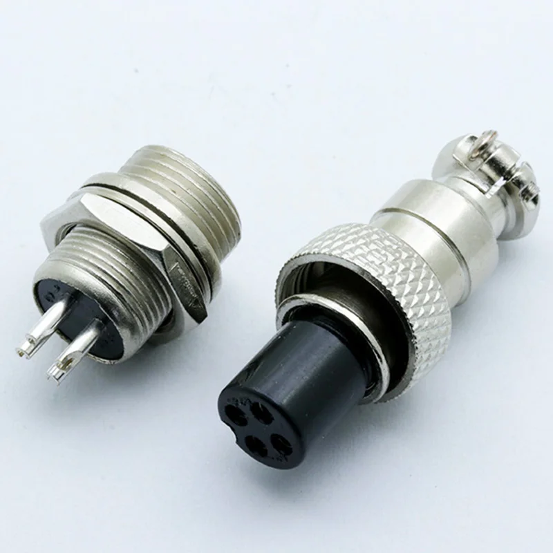 1 комплект GX12 авиационный/XLR разъем, подключение питания/передача сигнала, 2-7 контактов