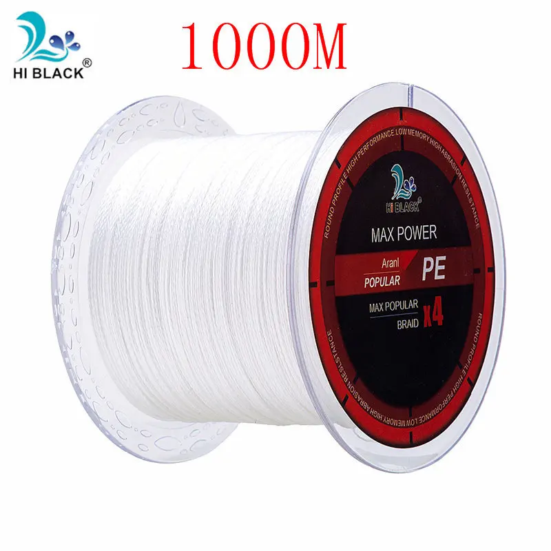 White 1000m Новинка m500m1000m 4 нити Япония многофиламентная PE плетеная леска 8 фунтов до 80 фунтов жесткая и прочная леска - Цвет: White 1000m