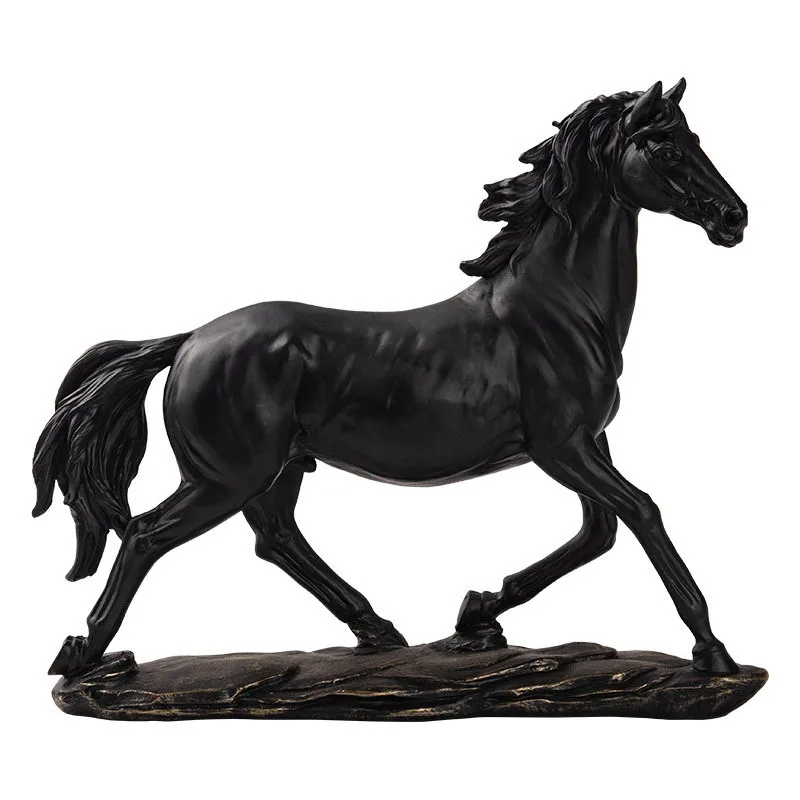 

Painted Horse Animal Statue Desktop Decor Figurines Ornaments Resin Crafts Room Furnishings Vintage Home Decoration Accessories