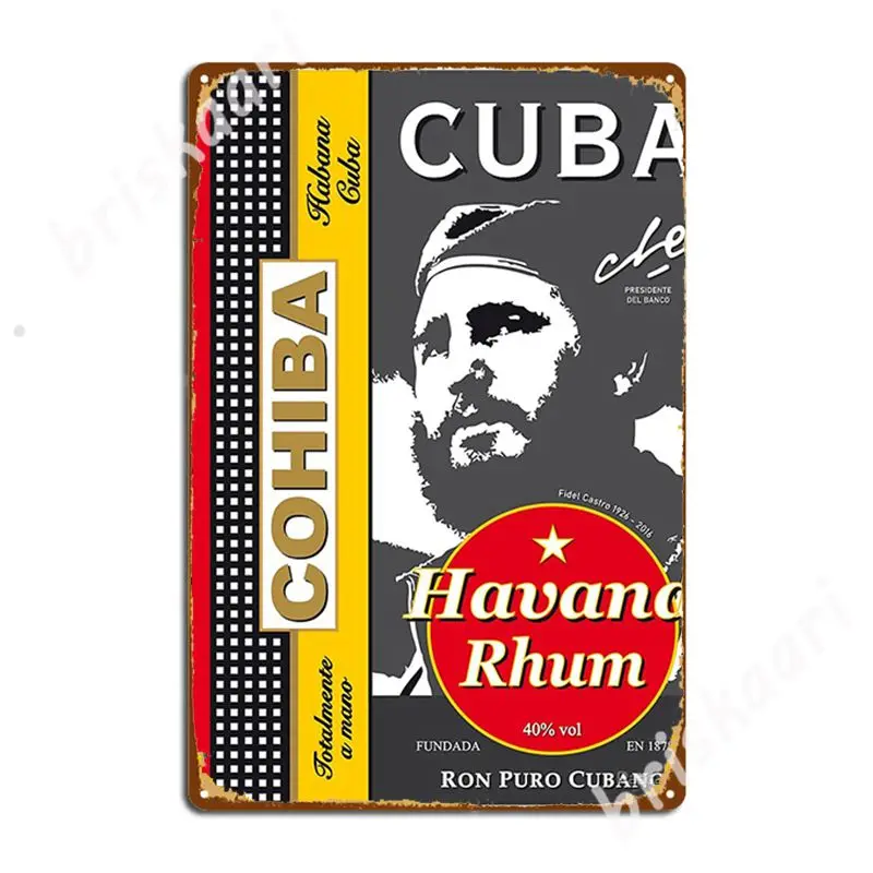 

Cuba Castro Che Guevara Cohiba Travel Vintage Poster Metal Signs pub Garage personalized Cinema Kitchen Tin sign Posters