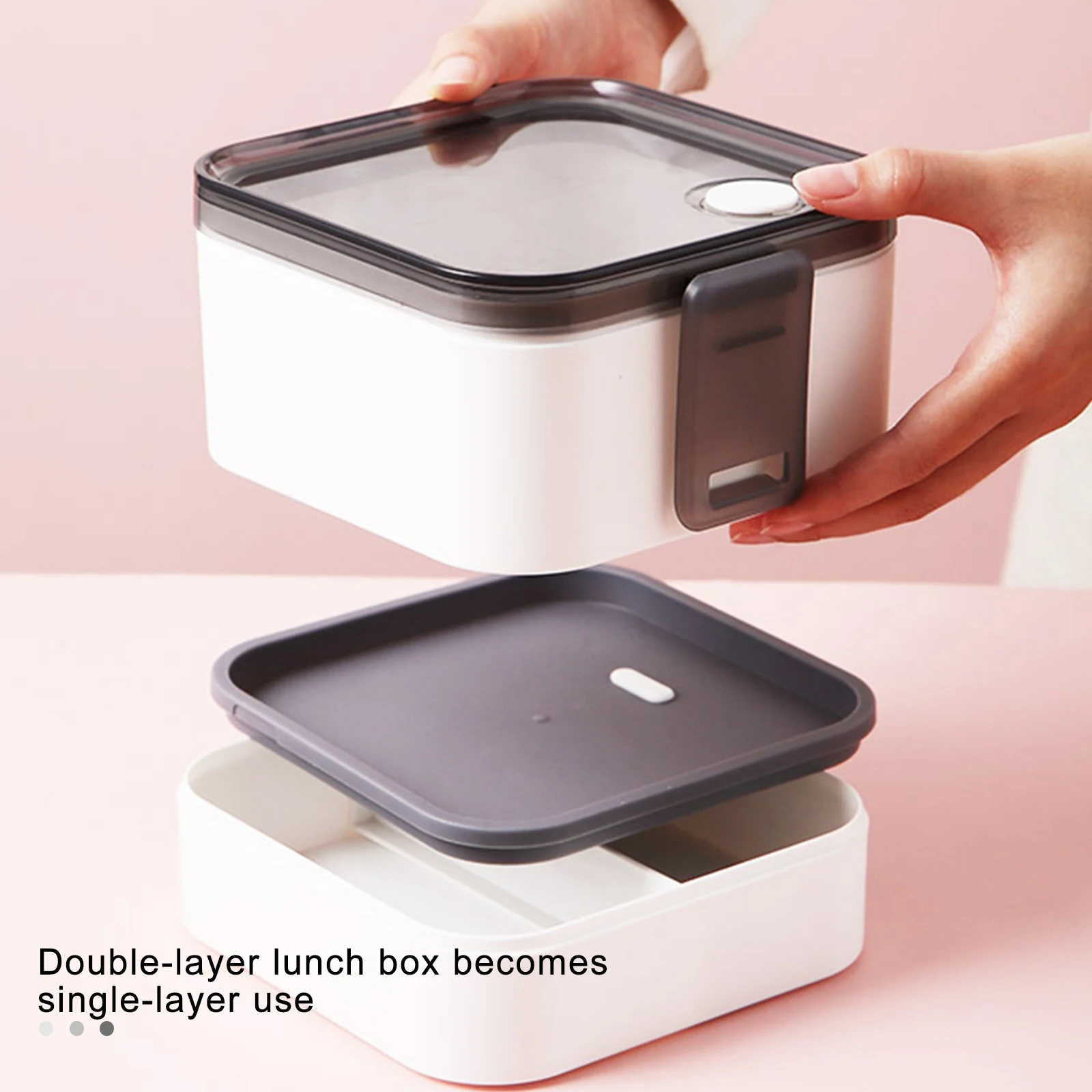 

Double-layers Lunch Box Bento Box For School Kids Office Worker Microwae Heating Lunch Container Food Storage Box Large Capacity