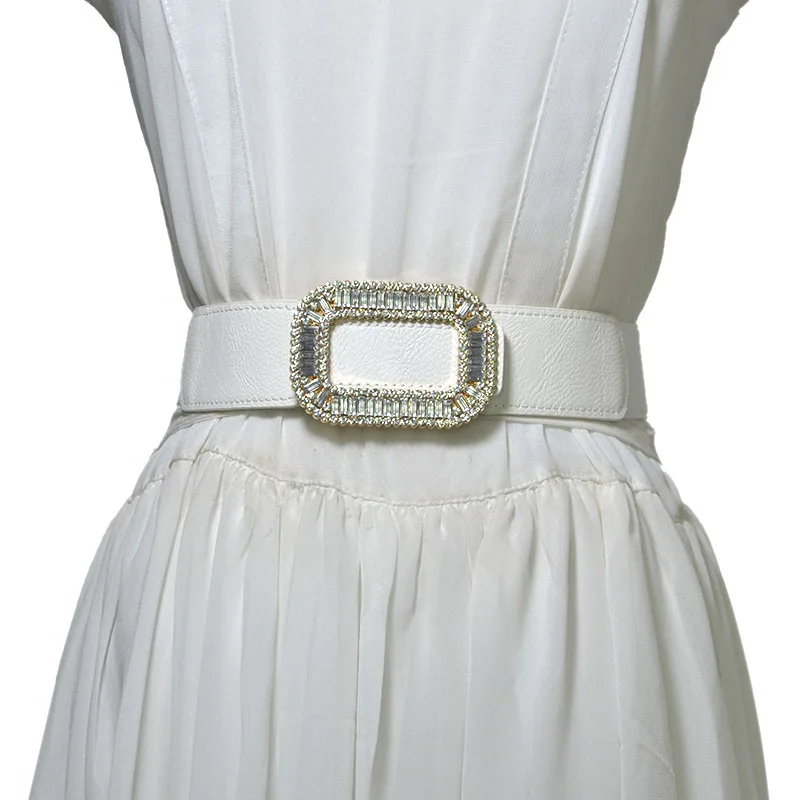 

New Women's Fashion Dance Dress Decorative Belt Dancing Rhinestone Elastic Waistband Belt Women's Elastic Waist Seal Belt
