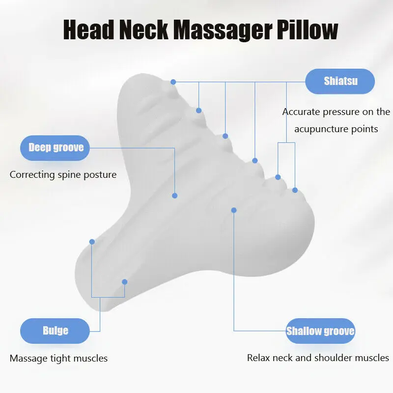 

Useful Gravity Acupressure Massage Pillow Neck Cervical Shoulder Correction Travel Support Pillow 2019 Newest Hot
