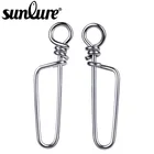 100 шт оснастка Coastlock рыболовная баррель вертлюжная безопасная защелка 17 мм-46 мм Поворотная защелка 0 #-6 # рыболовные Вертлюги