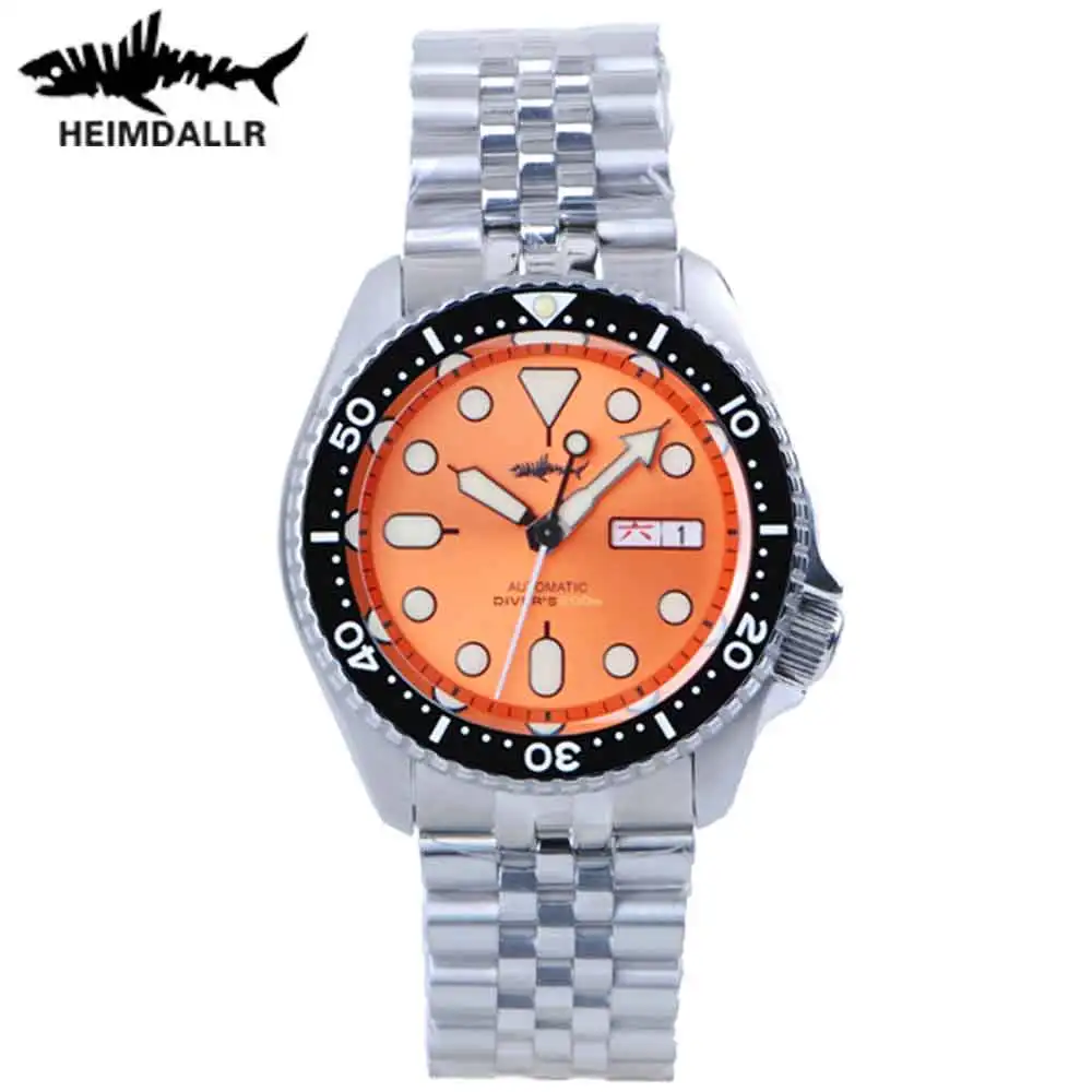 

HEIMDALLR Men's SKX007 Dive Watch Sapphire Ceramic Bezel 200M Water Resistance Japan NH36A Automatic Movement Mechanical Watches