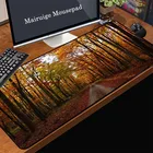 Красивый игровой коврик для мыши Mairuige из аниме с рисунком леса, натуральный каучук, нескользящий коврик для офисного стола