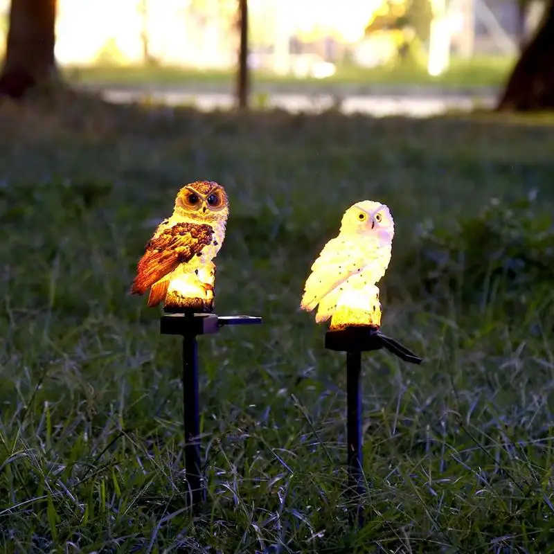 

Owl Solar Light With Solar LED Panel Fake Owl Waterproof IP65 Outdoor Solar Powered Led Path Lawn Yard Garden Lamps