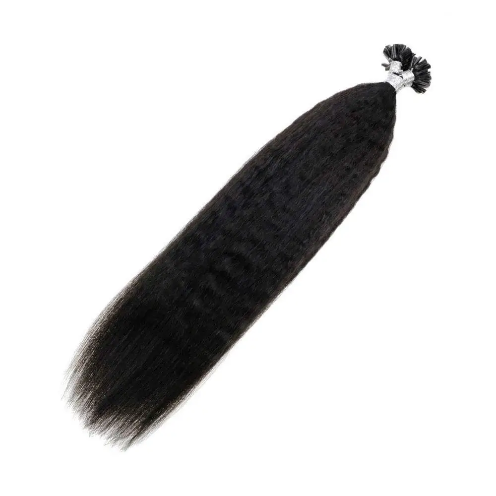 Кудрявые прямые накладные человеческие волосы для наращивания предварительно