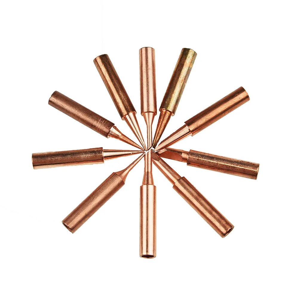 

Soldering Iron Tips Tools Kit Welding Equip Replacement Parts 11Pcs Set 900M-T Series Copper Adjustable Temp High Quality