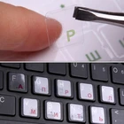 Наклейка на клавиатуру с русской раскладкой, прозрачная Водонепроницаемая наклейка на клавиатуру с буквами алфавита, 2 шт.