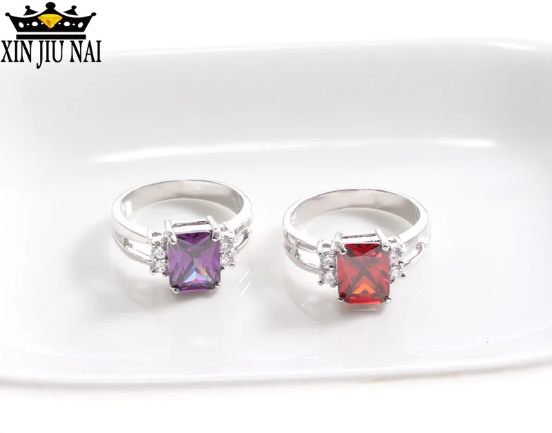 Женское кольцо из серебра 925 пробы 5 цветов|Кольца| |