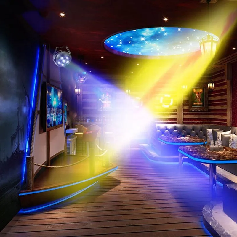 Портативный светодиодный сценический светильник 6 пар 3 в 1 9 Вт|party laser|laser light djlight dj