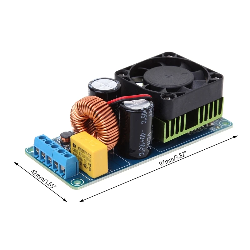 

Free postage IRS2092S 500W Mono Channel Class D HIFI Power Amp Board I2Q4 Digital Amplifier