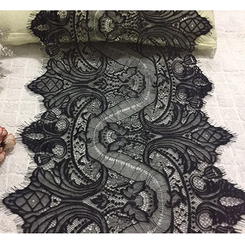 

3Y Width 35CM White Lace Ribbon Nigerian African Lace Fabric Sewing Embroidered Lace Trim Wedding Dress Clothing Accessories