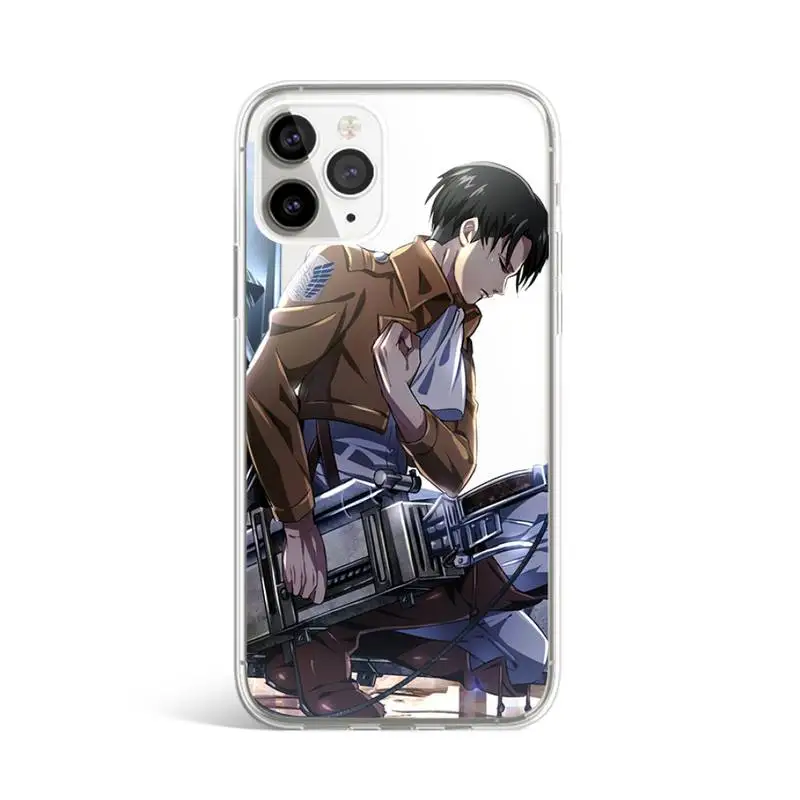 

hot anime attack on titan Phone Case Transparent for iPhone 11 12 mini pro XS MAX 8 7 6 6S Plus X 5S SE 2020 XR