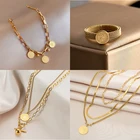 бижутерия для женщин 2021 MEYRROYU из нержавеющей стали, романтический портрет, Модный женский браслет, ожерелье, серьги, кольцо, 2021, трендовый подарок для вечеринки