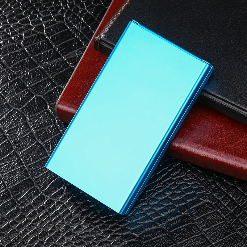 

Ultra Thin Fashion Pipes Creative Personality Cigaret Case Slim Metal Slider Cigarette Box Aluminum Gift Box Cigarette Holder