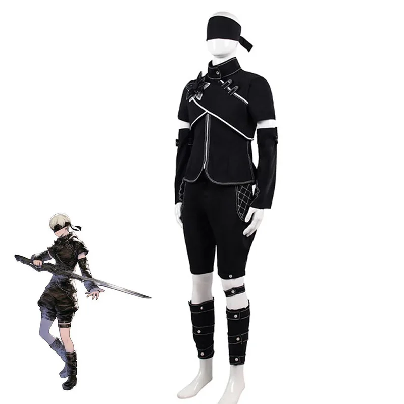 

Костюм для косплея нинейер: Automata 9S, модные черные наряды, униформа для Хэллоуина и карнавала, костюм для вечеринки на заказ