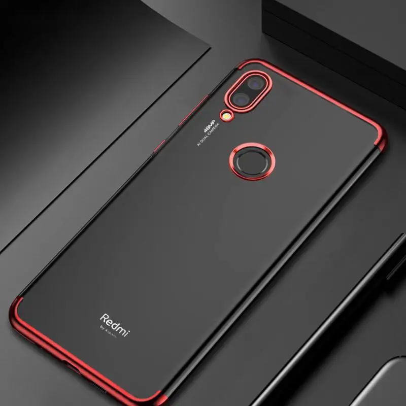 Красный Для Xiaomi mi 9T Pro CC9 CC9E A3 Lite роскошное покрытие для чехла мягкий прозрачный чехол для телефона для Xiao mi Red mi Note 8 7 6 5 Pro 7A чехол - Цвет: Красный