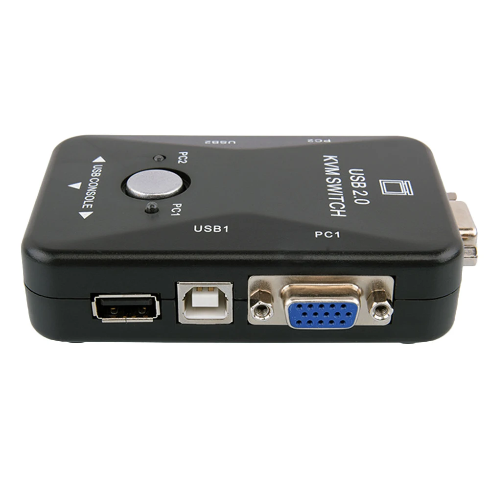 KVM-переключатель USB с 2 портами в 1 VGA-выход ручной переключатель для компьютера ПК