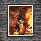 ONE PIECE Portgas  D  Ace аниме художественные принты Настенная картина для спальни домашний декор холст печать плакат