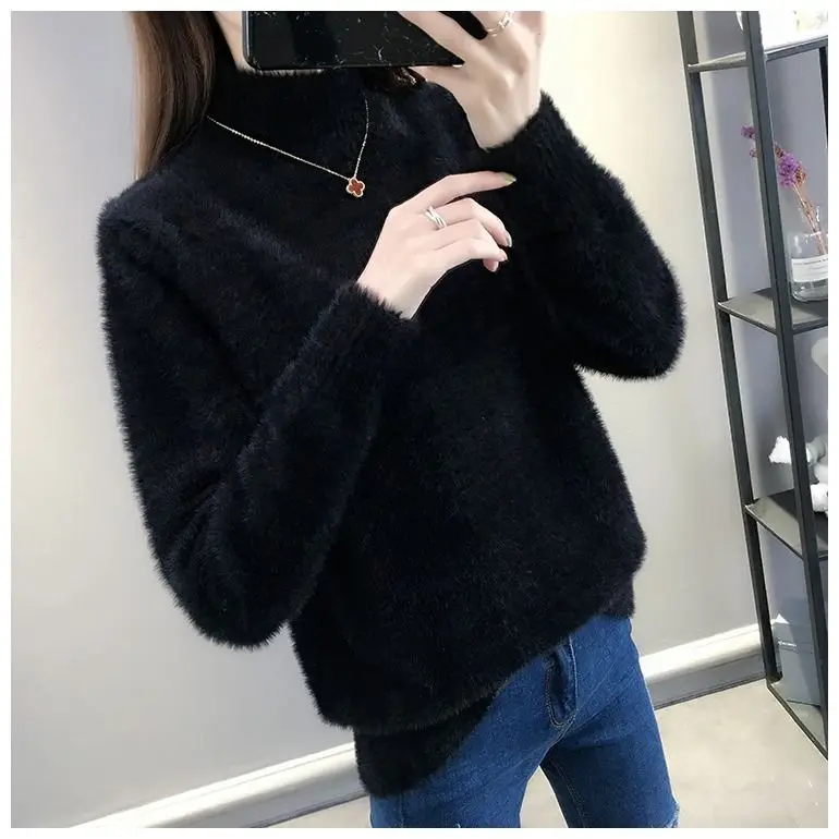 Повседневный Женский кашемировый вязаный свитер из норки Осень-зима 2023